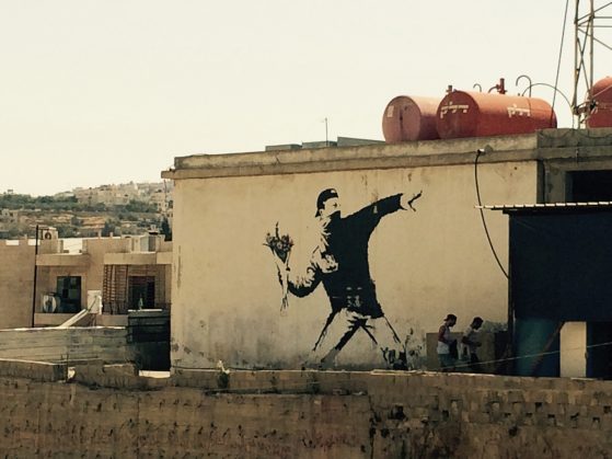 Banksy mural in Bethlehem